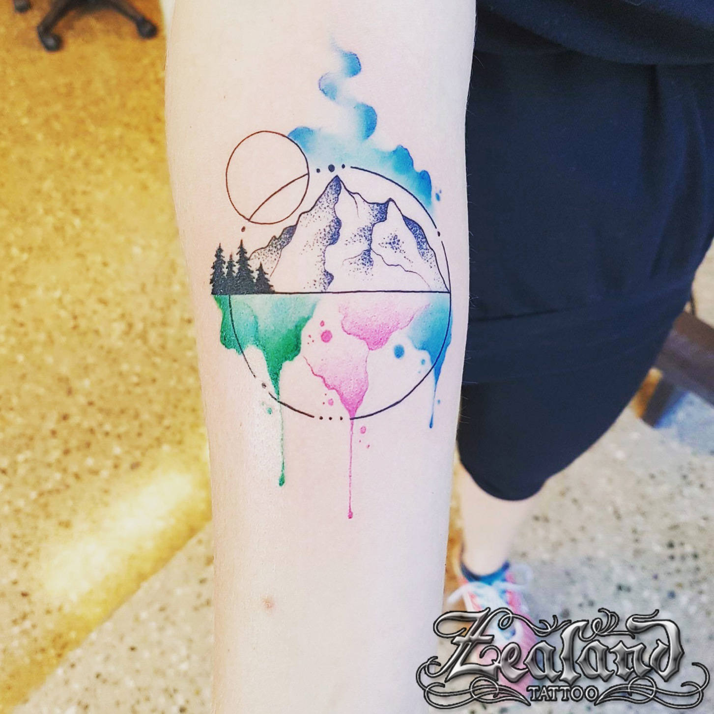 watercolor mountain tattoo | Deanna Wardin | Flickr