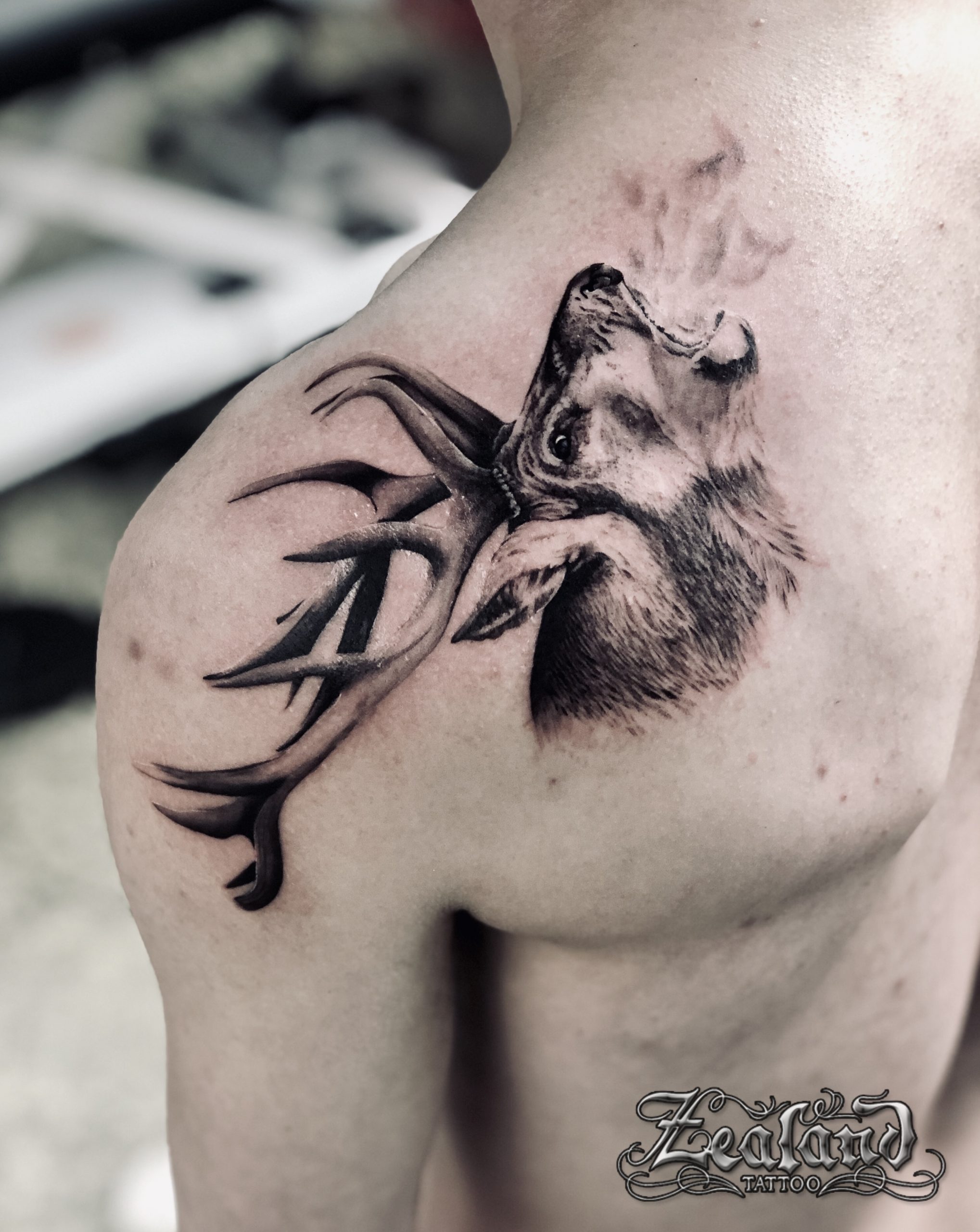 Deer Floral Tattoo - Etsy